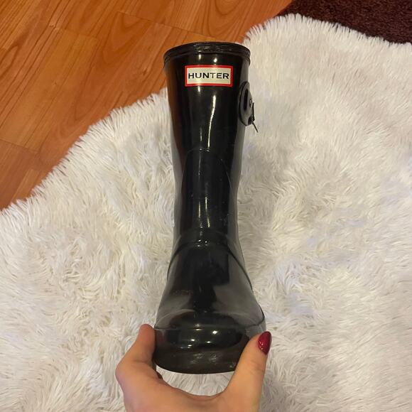 Hunter Short Gloss Rain Boots Size 6 - Picture 8 of 13